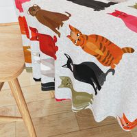 tea towel // light cats kittens cute pets design