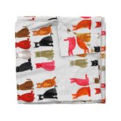 tea towel // light cats kittens cute pets design