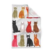 tea towel // light cats kittens cute pets design