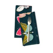 tea towel // butterflies butterfly botanic nature tea towels