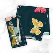 tea towel // butterflies butterfly botanic nature tea towels