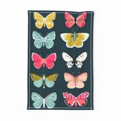 tea towel // butterflies butterfly botanic nature tea towels