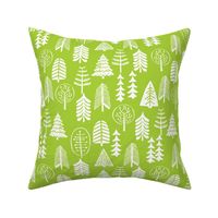 christmas tree // lime green trees forest trees holiday 