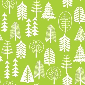 christmas tree // lime green trees forest trees holiday 