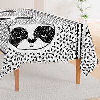 panda minky blanket // kids baby black and white nursery baby blankets minky baby