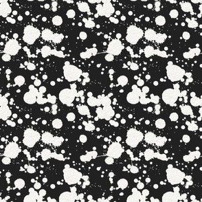 Paint Splatter Fabric - Black –