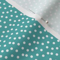 dots //   aqua turquoise dots spots white cute baby nursery 