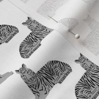 tiger // grey tiger safari animals kids baby nursery sweet grey and white 