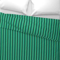 BN6 - Narrow Hybrid  Variegated Stripes  in Light Green - Teal - Navy Blue 