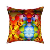 geometrical geometric circles shapes rainbow colorful colourful abstract polygon octagon