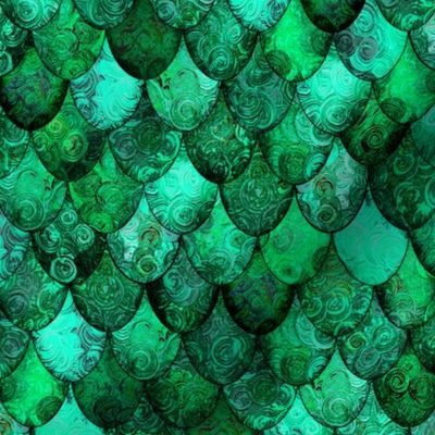 Dragon Scales for the Irish Dragon, in greens, by Su_G_©SuSchaefer