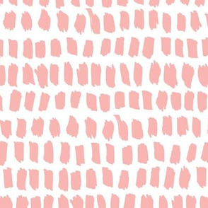 Strokes and stripes abstract scandinavian style brush design girls pastel pink MEDIUM