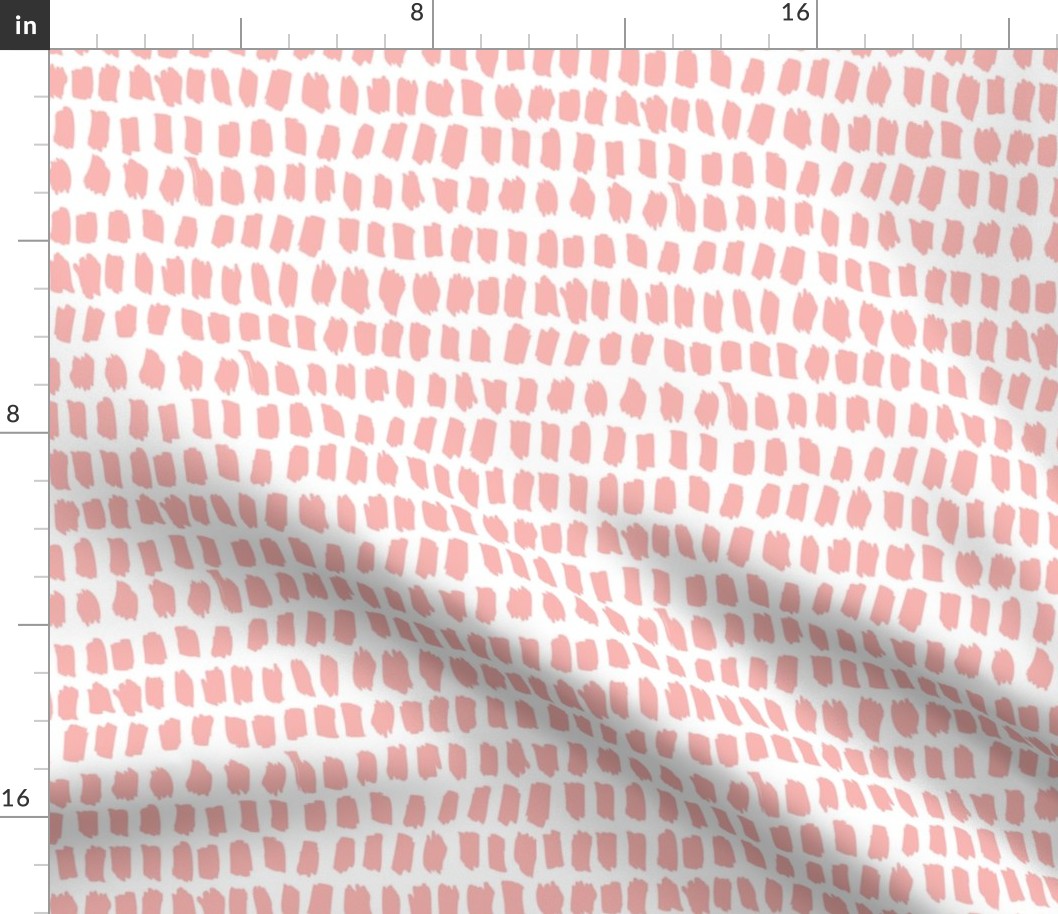 Strokes and stripes abstract scandinavian style brush design girls pastel pink MEDIUM