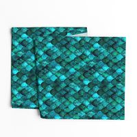 Dark Teal Mermaid or Dragon Scales, after Fabergé, by Su_G_©SuSchaefer