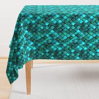 Dark Teal Mermaid or Dragon Scales, after Fabergé, by Su_G_©SuSchaefer