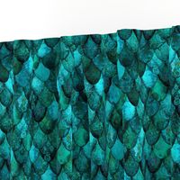 Dark Teal Mermaid or Dragon Scales, after Fabergé, by Su_G_©SuSchaefer