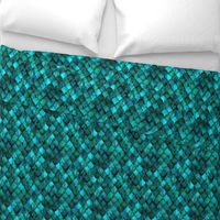 Dark Teal Mermaid or Dragon Scales, after Fabergé, by Su_G_©SuSchaefer