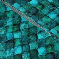 Dark Teal Mermaid or Dragon Scales, after Fabergé, by Su_G_©SuSchaefer