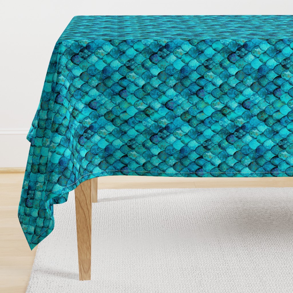 Aqua + Turquoise Mermaid or Dragon Scales by Su_G_©SuSchaefer