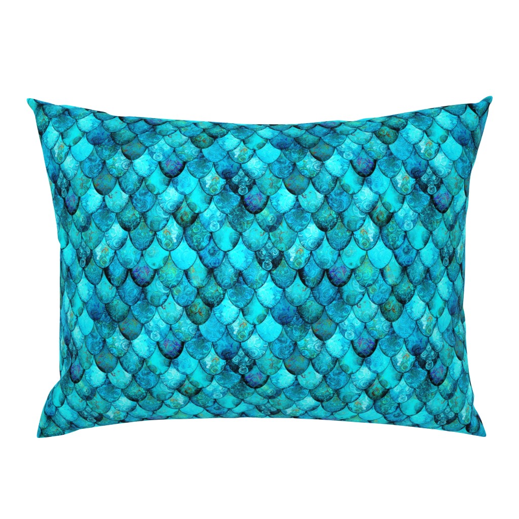 Aqua + Turquoise Mermaid or Dragon Scales by Su_G_©SuSchaefer