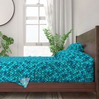 Aqua + Turquoise Mermaid or Dragon Scales by Su_G_©SuSchaefer