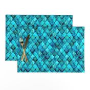 Aqua + Turquoise Mermaid or Dragon Scales by Su_G_©SuSchaefer