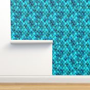 Aqua + Turquoise Mermaid or Dragon Scales by Su_G_©SuSchaefer