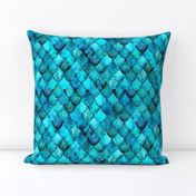 Aqua + Turquoise Mermaid or Dragon Scales by Su_G_©SuSchaefer