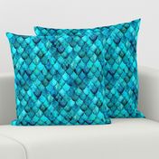 Aqua + Turquoise Mermaid or Dragon Scales by Su_G_©SuSchaefer