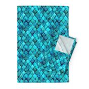 Aqua + Turquoise Mermaid or Dragon Scales by Su_G_©SuSchaefer