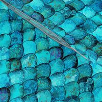 Aqua + Turquoise Mermaid or Dragon Scales by Su_G_©SuSchaefer