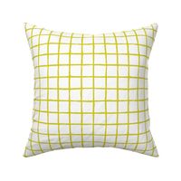 Abstract geometric yellow and white checkered square stripe trend pattern grid