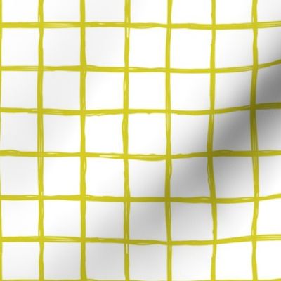 Abstract geometric yellow and white checkered square stripe trend pattern grid