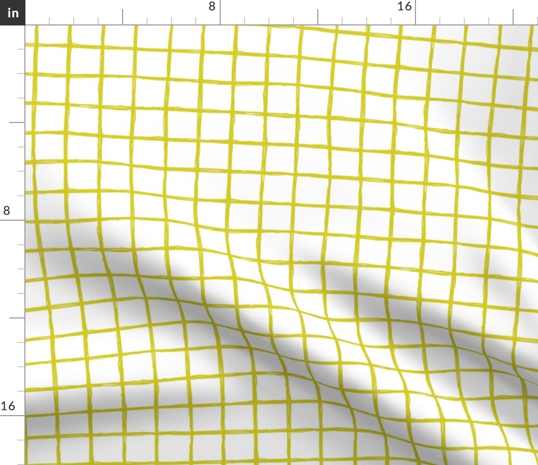 Abstract geometric yellow and white checkered square stripe trend pattern grid