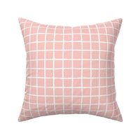 Abstract geometric peach pink square checkered stripe trend pattern grid