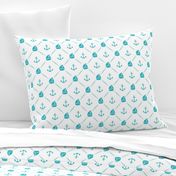 Teal Anchors & Sailboats 