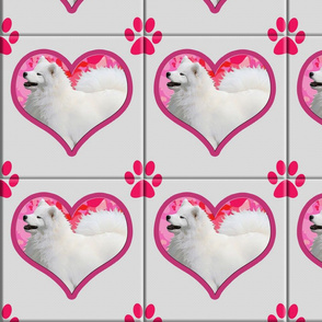 Samoyed Hearts and Paws 
