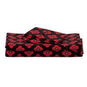  1960s Red Poppy Geometric  floral Drama Queen