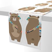 Cut and sew tribal woodland bear