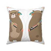 Cut and sew tribal woodland bear