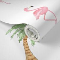 Cut and Sew Flamingo and Palm Tree Pillow or Plushie