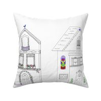 Cut and Sew Home Sweet Home House Pillow Plushie