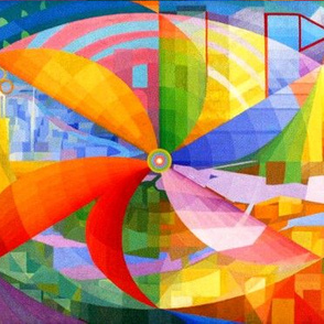 rainbow colorful pinwheel windmill flowers abstract colourful 