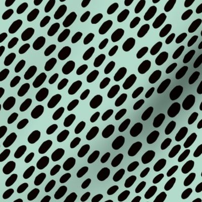 Animal dalmatian skin spots and dots scandinavian style design abstract circle black mint