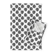 tropical black and white watercolor palm print