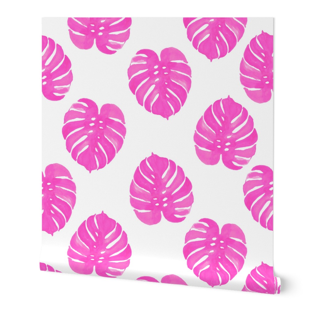 palm print tropical pink watercolor palm prints cute summer