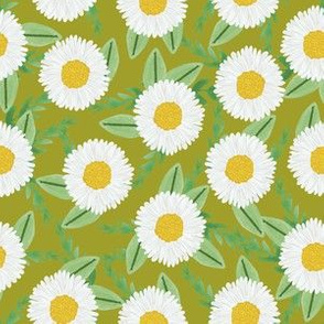 daisies daisy cute soft green watercolor painted flowers florals vintage flowers watercolors