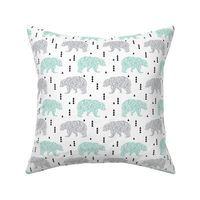 bear grey bear mint bear kids boys nursery boys mint and grey