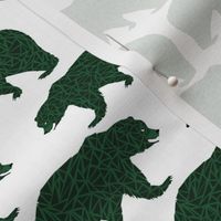 bear dark green boys bear fabric kids nursery bears