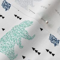 bear navy and mint bears bears kids boy nursery navy blue and mint fabric